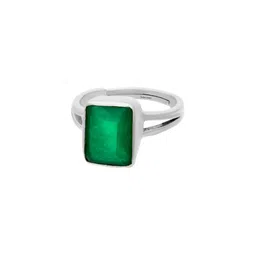 Todani Jems 4.25 Ratti Adjustable Silver Emerald Ring-picture-39