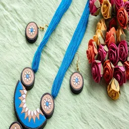 shilpogram Terracotta Handmade jewellery Set for Women image 2