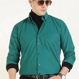 Hancock Men Houndstooth Carbon Finish Pure Cotton Slim Fit Casual Shirt-picture-16