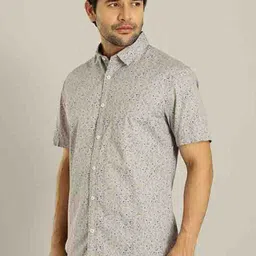 Indian Terrain Men Slim Fit Opaque Printed Casual Shirt-picture-37