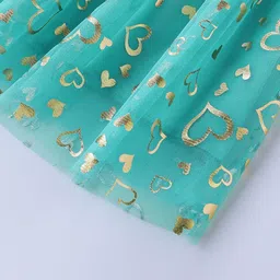 INCLUD Girls Graphic Printed Flutter Sleeve Fit & Flare Dress image 3