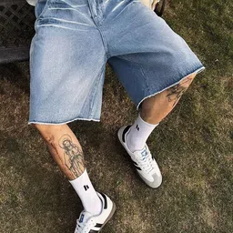 StyleCast Men Loose Fit Knee-Length Denim Shorts-image-80