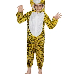 Kaku Fancy Dresses Tiger Animal Theme Costume Set - Yellow-image-51