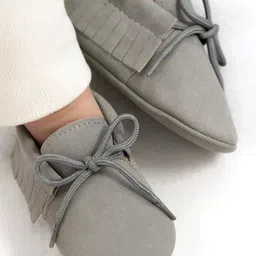 NESKA MODA Girls Solid Anti-Skid Lace-Up Booties-image-8