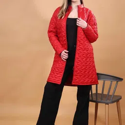 FEYONA Women Mock Collar Solid Padded Jacket image 3