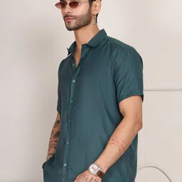 Metronaut Men Spread Collar Cotton Sheer Casual Shirt image 4