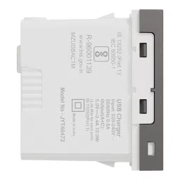 schneider electric Schneider A+C Type USB Charger Miluz ZeTa Warm Grey 2.4 Amp 1 Module, MZUSBAC1M_WG image 2