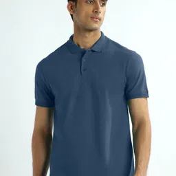 NOBERO Men Solid Polo Collar Cotton T-shirt-picture-50