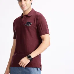 Aeropostale Polo Collar Pure Cotton Applique T-shirt image 5