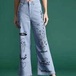 DressBerry Women Straight Fit Printed Jeans-image-39