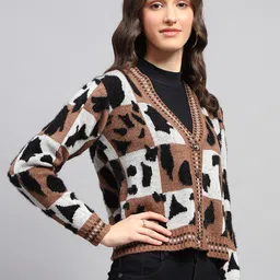 Monte Carlo Women Ribbed Woollen Longline Cardigan image 3