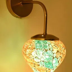 SOMIL Blue & Orange Textured Glass Wall Lamp-picture-35