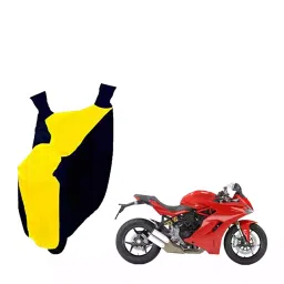 Auto Pearl Waterproof Bike Cover For Ducati SuperSport (Yellow & Blue)-picture-24