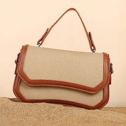 HAUTE SAUCE by Campus Sutra Colourblocked Leather Structured Shoulder Bag with Tasselled-picture-2