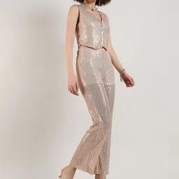 PINACOLADA Sequin Embellished V-Neck Waistcoat & Trouser image 5