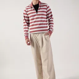 Thomas Scott Striped Mock Collar Sweatshirt image 5
