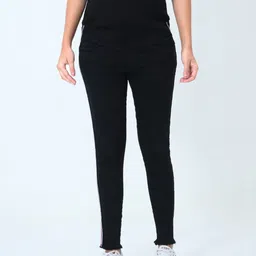 The Mom Store Solid Maternity Denims With Belly Support - Black-picture-39