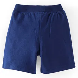 Babyhug Cotton Looper Knit Shorts Soccer Print - Navy Blue image 2