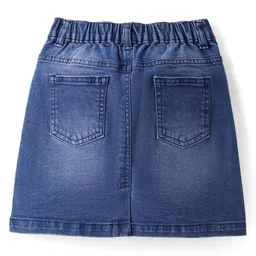 Pine Kids Above Knee Length Washed Denim Skorts - Blue image 3