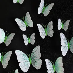 INDIAN ROYALS White & Green Printed Self-Adhesive & Durable Wall Sticker-image-74