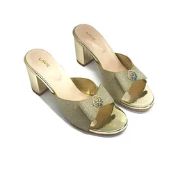 Lavie Women 3 Inch Embellished Party Block Sandal Heel with Bows image 5