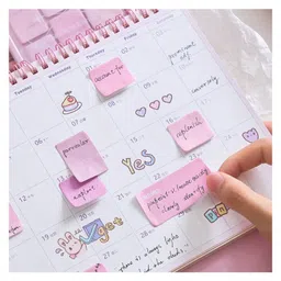 WISHKEY Colorful Sticky Notes, 210 Sheets Sticky Notes, Sticky Pad for Study, Point It Marker Stationery Items, Self-Adhesive Memo Pad, Planners and Memo Sticker (Assorted, Pack of 1) image 4