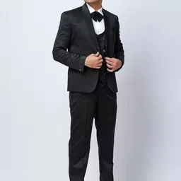 Aesthelia Cotton Single-Breasted Notched Lapel Three Piece Suits-picture-31