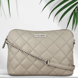 FLYING BERRY Grey Textured Sling Bag image 1