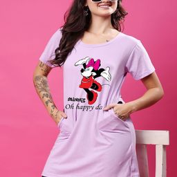 CORSICA Women Minnie Mouse Printed Bio Finish Pockets T-shirt-picture-23
