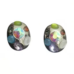 MYSTERIOUSMART Oval Studs Earrings-picture-13