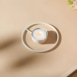 Homspurts White Set of 4 Candle Holder image 4