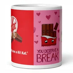 Mr UVD White & Red Typography Printed Ceramic Glossy Mug 350 ml-image-90