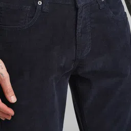 Klub Fox Men Slim Fit Low-Rise Corduroy Trousers image 3
