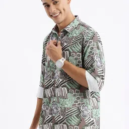 SHOWOFFFF Men Standard Slim Fit Printed Casual Shirt image 2