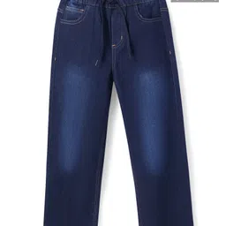 Pine Kids Denim Woven Full Length Washed Jeans - Navy Blue-picture-22