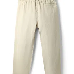 Pine Kids Cotton Elastane Woven Full length Solid Coloured Trouser - Beige image 2