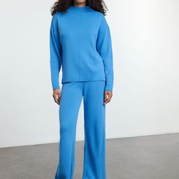 Trendyol Round Neck Top With Trousers Co-Ords Set-picture-47