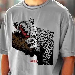THE BEETEL HOUSE Graphic Printed Drop-Shoulder Sleeves Cotton Oversized T-shirt image 1