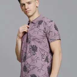 STELVIN Men Abstract Printed Polo Collar Regular Fit T-shirt image 4