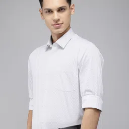 Arrow Pure Cotton Manhattan Slim Fit  Geometric Printed Formal Shirt-image-87