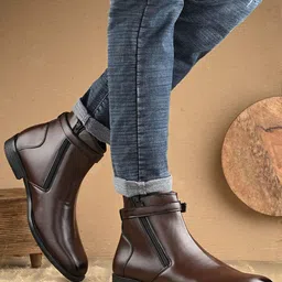 Eego Italy Men Anti Slip Grip Chelsea Formal Boots image 2