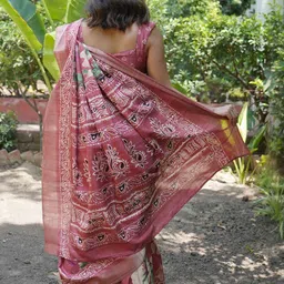 KALINI Coral Printed Silk Blend Sarees image 3