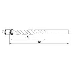 Indian Tools 9/32 inch (7 mm) Masonry Drill Carbide Tipped Ground Fluted Bright Plated Standard Model 60 mm Flute Length and 107 mm Overall Length image 2