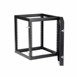 StarTech.com Black 12U Steel Server Rack with 4-Post Wall Mount Frame, RK1219WALLOH image 5