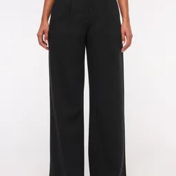 FNOCKS Women Comfort Loose Fit High-Rise Pleated Formal Trousers-image-5