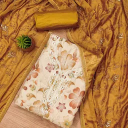 Maroosh Embellished Organza Unstitched Dress Material-picture-10