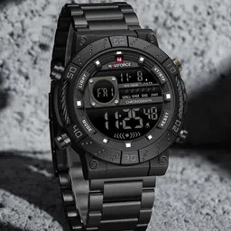 Naviforce Men Dial & Stainless Steel Bracelet Style Straps Digital Watch NF9241S_B B B-picture-26