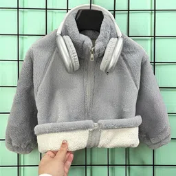 Xsole Girls Lightweight Crop Knitted and Woven Jacket-picture-18