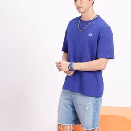 Aeropostale Graphic Printed Embossed Effect Drop-Shoulder Sleeves Pure Cotton T-shirt image 3