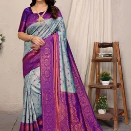 AVANTIKA FASHION Woven Design Zari Kanjeevaram Saree-picture-31
